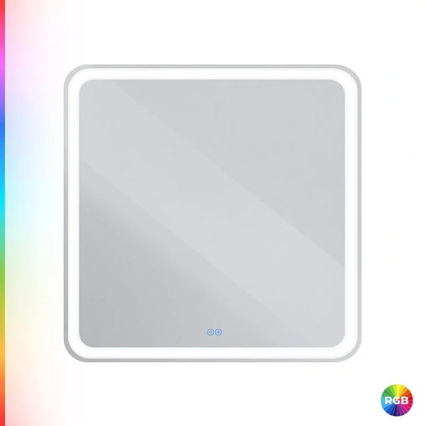 Зеркало с подсветкой Cezares 80 см квадратное CZR-SPC-MC-800-800-RGB-TCH (детальная фотография)