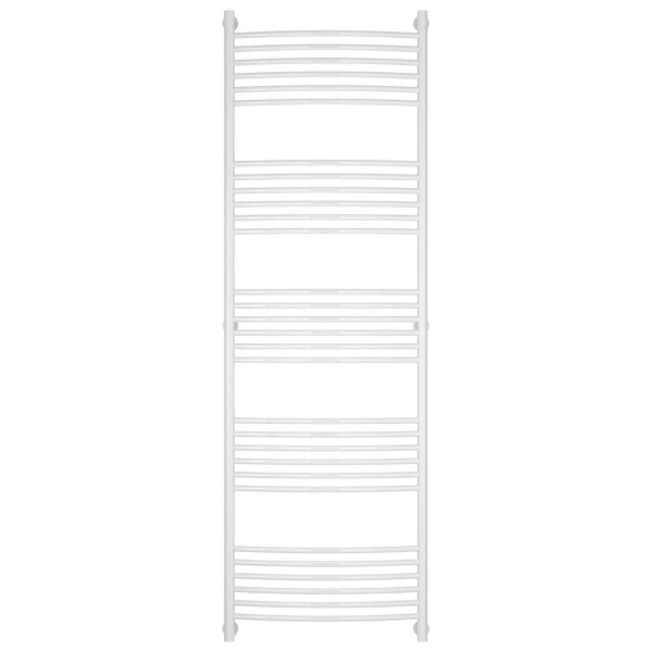 Полотенцесушитель водяной, цвет белый перемычка выгнутая Богема+ 1900х600 12-0221-1960 (детальная фотография), с нижним подключением