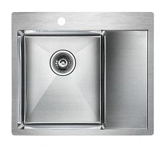 Мойка для кухни Paulmark Flank 59 см нержавеющая сталь, левосторонняя