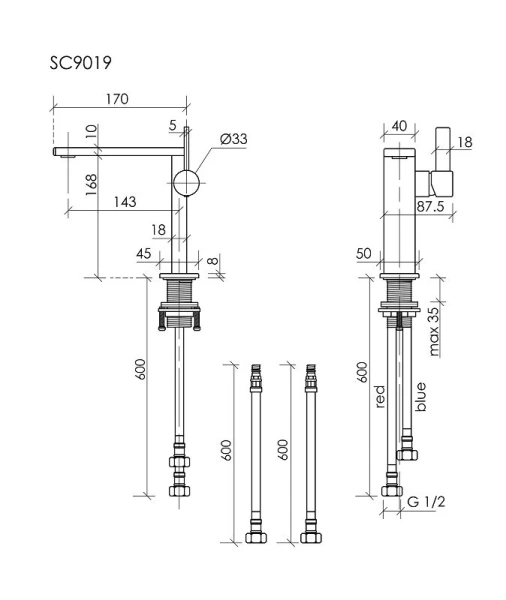 Смеситель для раковины Sancos Linn хром SC9019CH (детальная фотография), для раковины