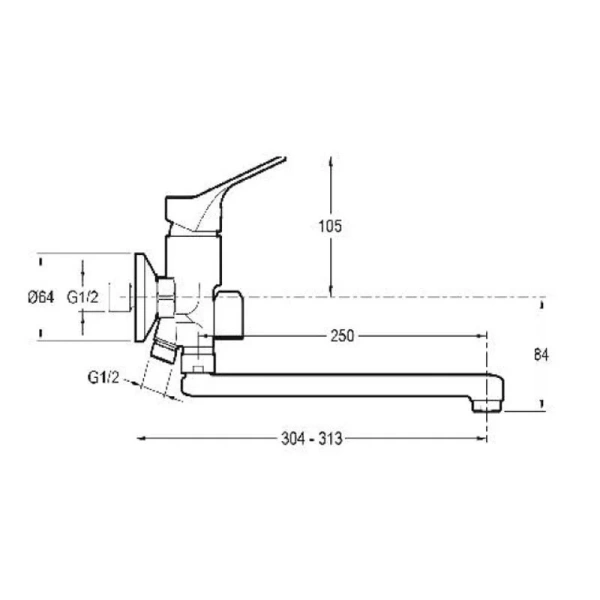 Смеситель для ванны Jacob Delafon Brive хром E78117-CP (детальная фотография), для ванны