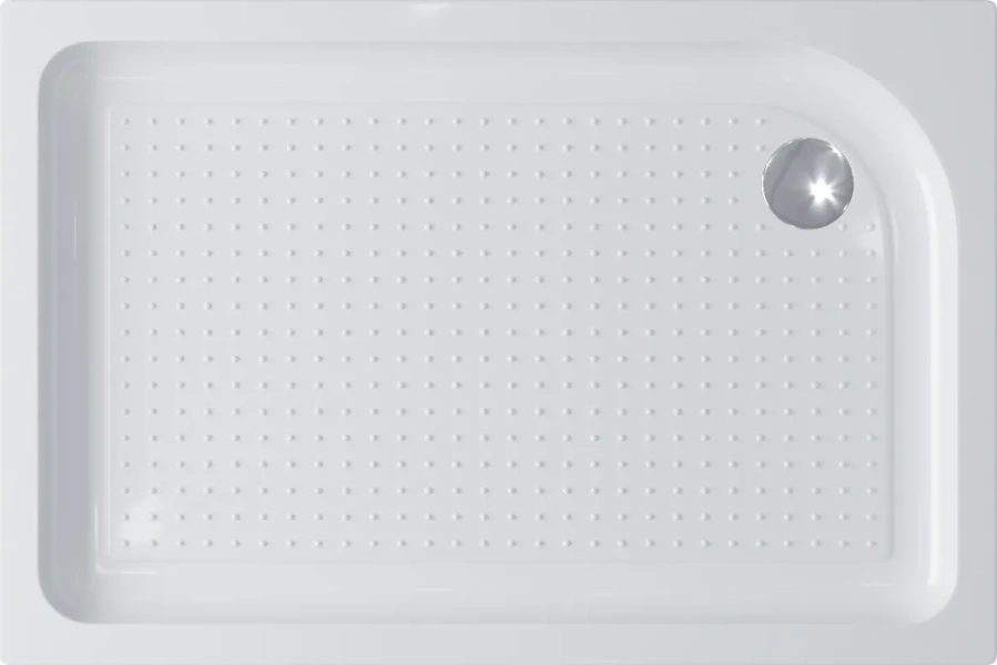 Душевой поддон BelBagno Tray-BB-AH 100х80 см акриловый правый TRAY-BB-AH-100/80-15-W-R (детальная фотография)