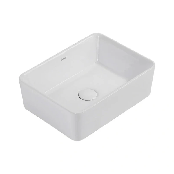 Раковина Abber Rechteck 40,5 см белая AC2213 (детальная фотография), накладные (на столешницу), пристенные