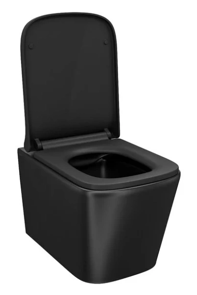 Унитаз подвесной IDDIS Bild черный матовый BILR2BMi25 (детальная фотография), подвесные, встраиваемые