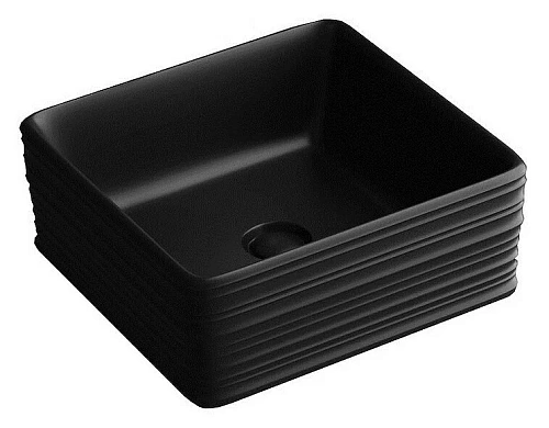 Раковина Grossman 39,5 см черная матовая - фото 2