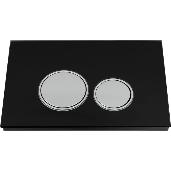 Клавиша смыва Allen Brau Priority черная матовая/кнопки хром 9.20005.31 (детальная фотография), в наличии