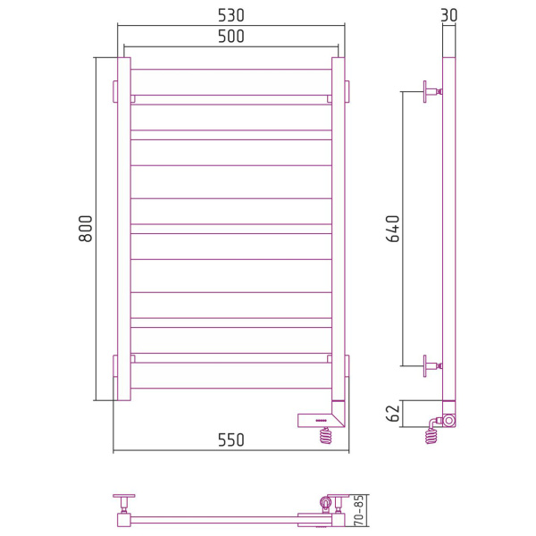 Схема (детальная фотография), лесенка, вертикальные