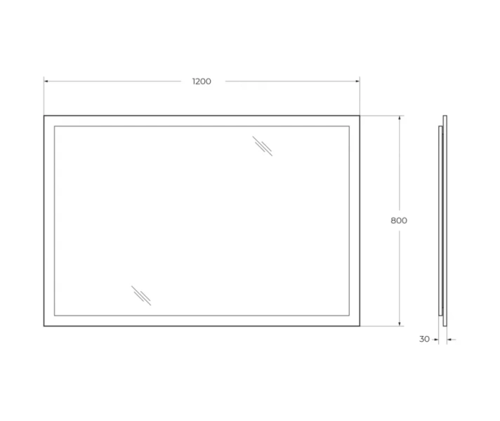 Зеркало с подсветкой Cezares 120 см прямоугольное 45009 (детальная фотография), по запросу