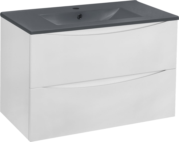 Тумба под раковину подвесная Vincea Mia 80,7 см G.White VMC-2MC800GW (детальная фотография), 80 см