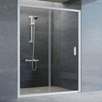 Душевая дверь профиль белый стекло прозрачное Vegas-glass