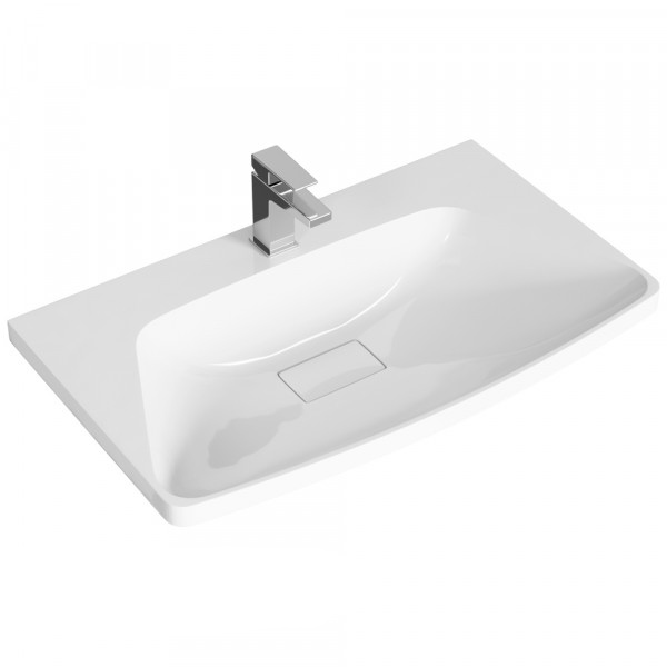 Раковина мебельная Aqwella Neringa 80 см литьевой мрамор Ner.08.04.D (детальная фотография)