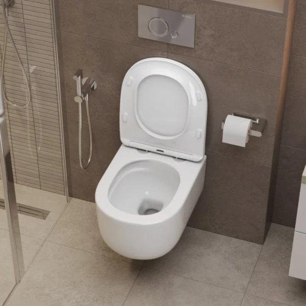 Унитаз подвесной BelBagno Soft-TOR безободковый BB084CH-TOR (детальная фотография), недорогие, безободковые, с антивсплеском