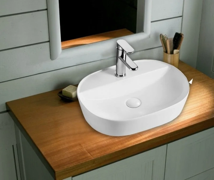 Раковина Azario 50.5 см накладная AZ-2202 (детальная фотография), белые