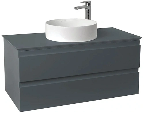 Тумба под раковину подвесная Jacob Delafon Madeleine 100 см серая матовая - фото 9
