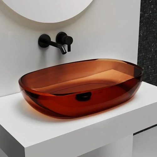 Раковина Abber Kristall 60 см прозрачная - фото 1