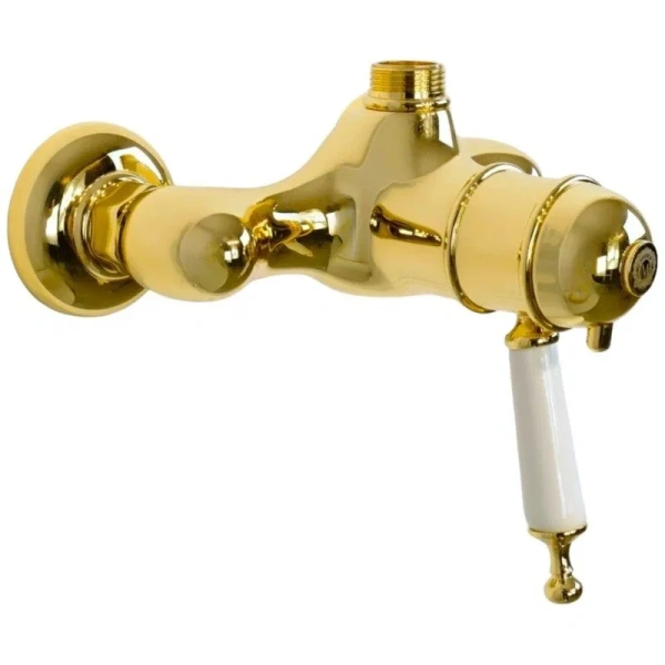 Смеситель для душа Migliore Oxford золото 19170 (детальная фотография), классические, ретро, с элементами керамики, декорированные