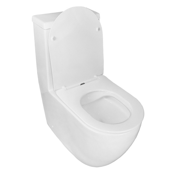 Унитаз моноблок Azario Morano безободковый AZ-1001 (детальная фотография), напольные