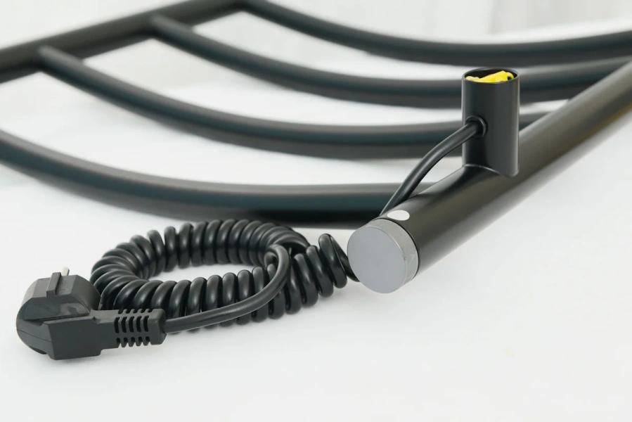 Полотенцесушитель электрический Сунержа Галант 4.0 50х50 см левый, черный матовый 31-0830-5050 (детальная фотография), черный