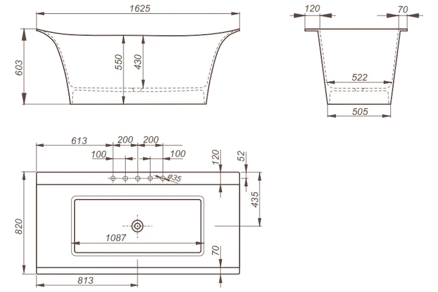 Схема (детальная фотография), прямоугольные, асимметричные