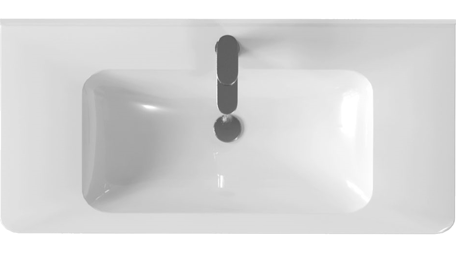 Раковина мебельная Vincea 100 см белая VCB-2VP100W (детальная фотография)