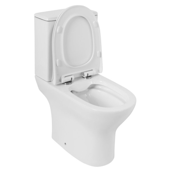 Чаша для унитаза BelBagno Lounge безободковая BB045CPR (детальная фотография), с нижним подводом воды