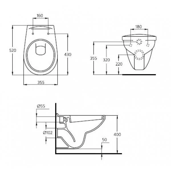 Унитаз подвесной Ideal Standard Eurovit W7406 белый (детальная фотография), современные, hi-tech