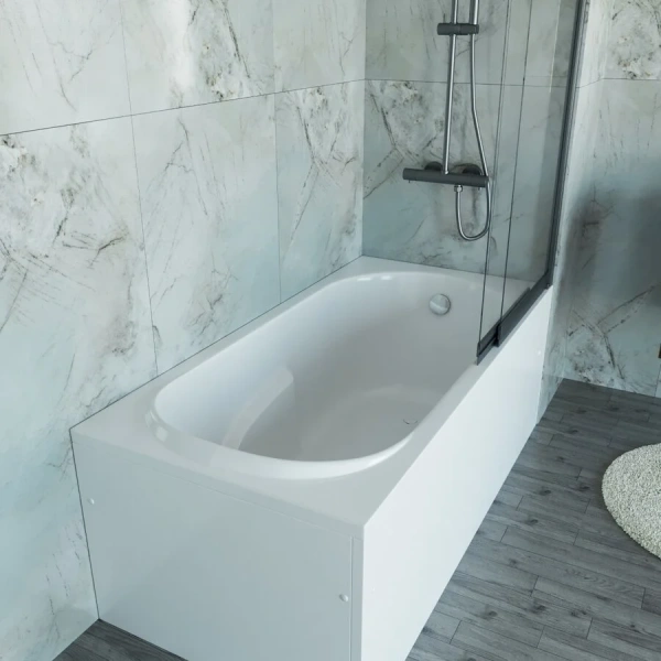 Ванна акриловая Vincea VBT-2A150-LG, 150 x 75 см, с ножками, белая (детальная фотография), белые