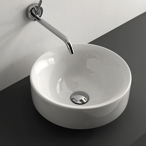 Раковина накладная Kerasan Cento 3558 35 см (детальная фотография), современные, hi-tech