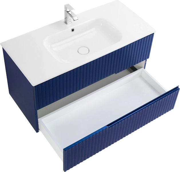 Тумба под раковину подвесная Cezares Duet 80 см sapfiro DUET-800-2C-SO-SPF-P (детальная фотография), окрашенные