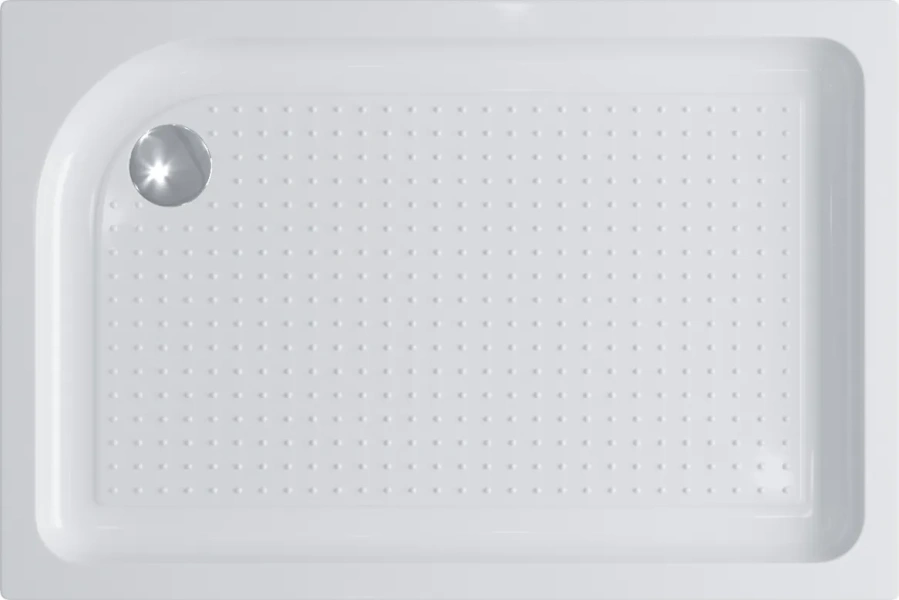 Душевой поддон BelBagno Tray-BB-AH 100х80 см акриловый левый TRAY-BB-AH-100/80-15-W-L (детальная фотография)