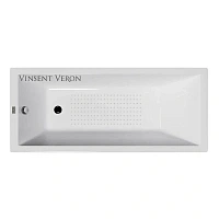 Чугунная ванна Vinsent Veron Square VSQ1707545-AS, 170 x 75 см, с антискользящим покрытием, цвет белый