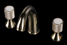 Смеситель для раковины Boheme Royal Cristal золото