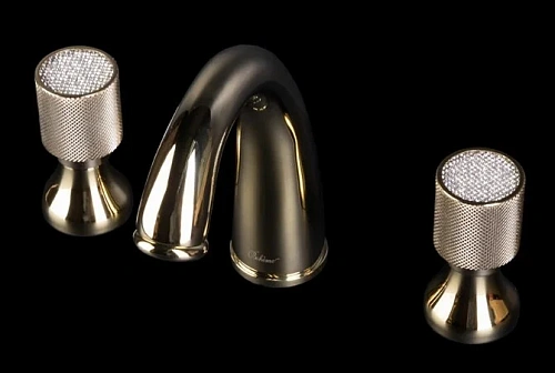 Смеситель для раковины Boheme Royal Cristal золото - фото 5