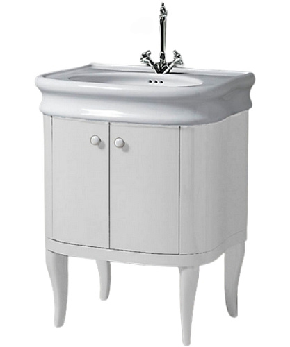 Тумба под раковину Simas Lante 59 см белая глянцевая - фото 1