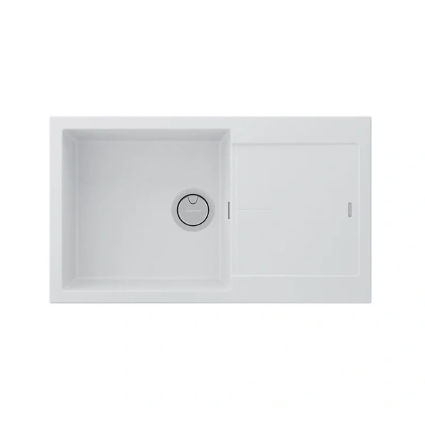 Мойка для кухни Paulmark Extensio 86 см белая матовая PM988650-WH (детальная фотография)