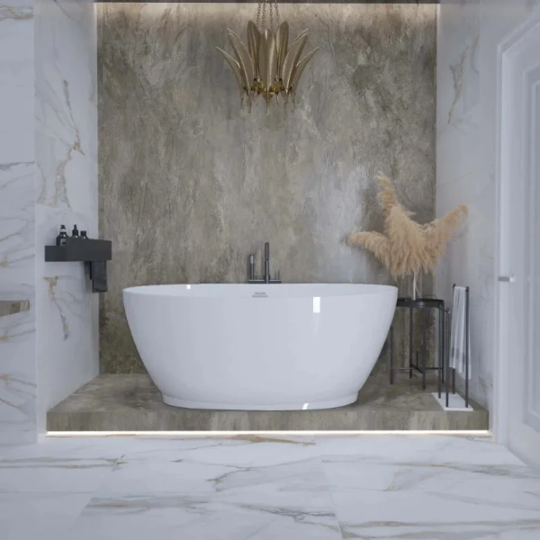 Ванна акриловая Grossman Classic GR-2603, 170 x 80 см, белая (детальная фотография), современныe, hi-tech