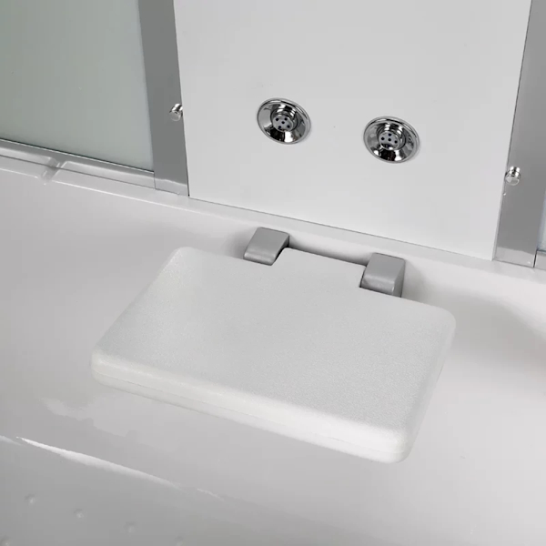 Душевая кабина Deto EM 170x90 см с гидромассажем спины EM4517LED+GM (детальная фотография), современныe, hi-tech