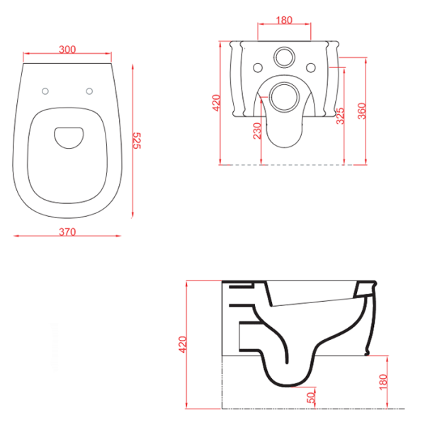 Схема (детальная фотография), без бачка, со скрытым бачком