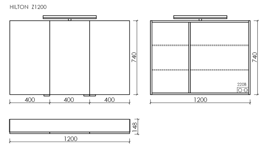 Схема (детальная фотография), с подсветкой, с розеткой