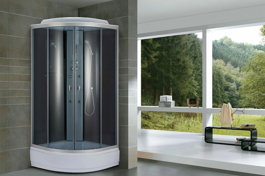 Душевая кабина Niagara Classic 90x90 см стекло тонированное NG-3517-14 (детальная фотография), со средним поддоном