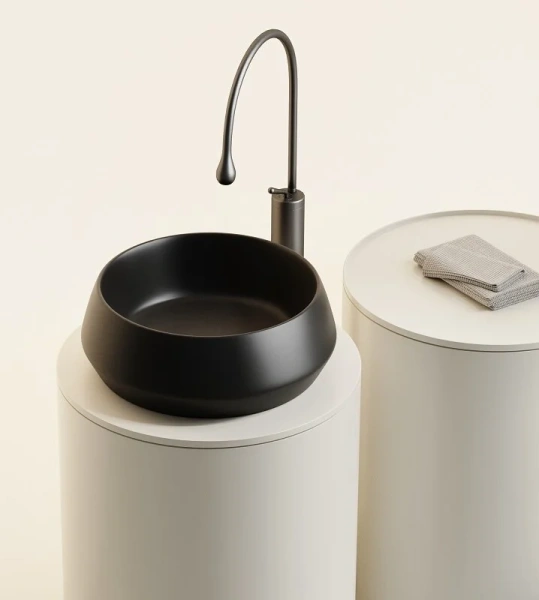 Раковина Ceramica Nova Maya 35 см черная матовая CN12004MB (детальная фотография), черные