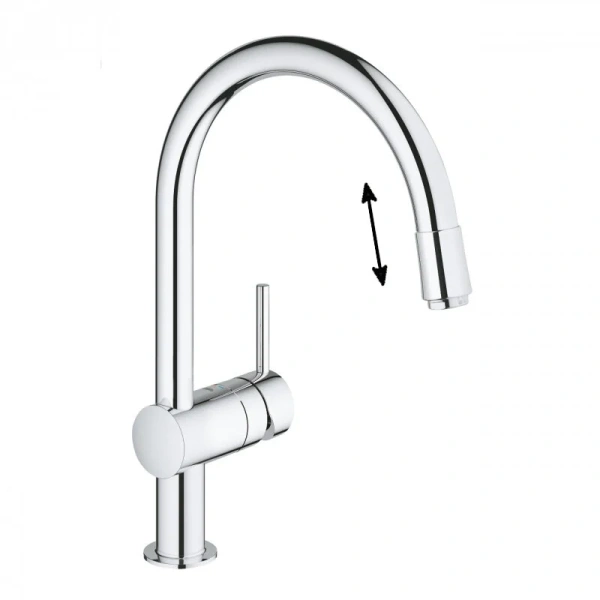 Смеситель для кухни, хром EcoJoy, Grohe Minta 3291800E (детальная фотография)