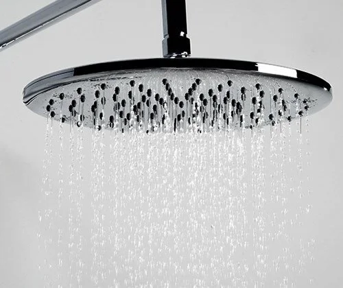 Душевая стойка WasserKRAFT с термостатическим смесителем A13302 (детальная фотография), с тропическим душем