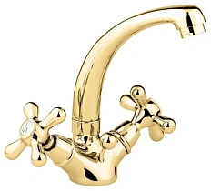 Смеситель для раковины, золото, Emmevi Deco Classic