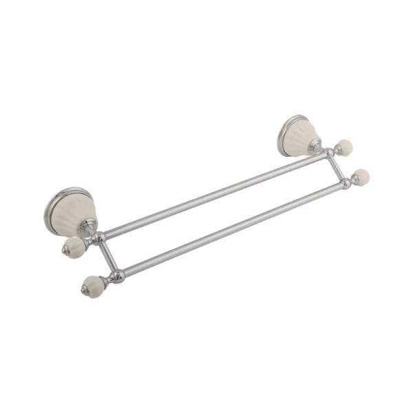 Полотенцедержатель Migliore Olivia белая керамика, золото 17470 (детальная фотография)