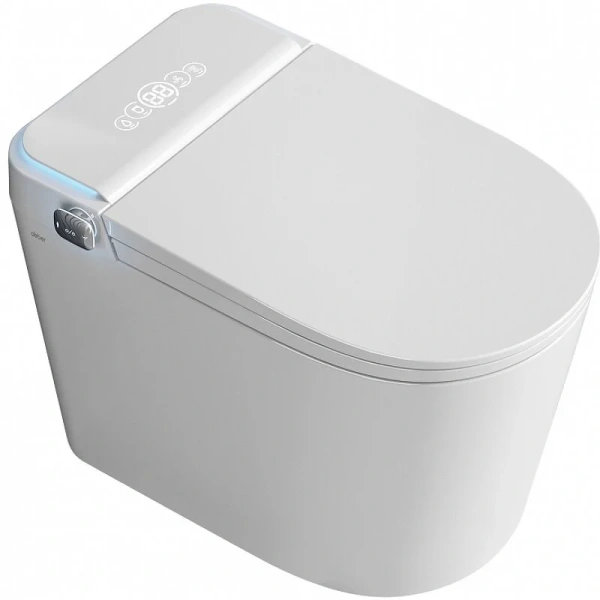 Унитаз напольный Abber Bequem с функцией биде AC1117S (детальная фотография), белые