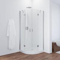 Душевой уголок профиль глянцевый хром стекло прозрачное Vegas-glass