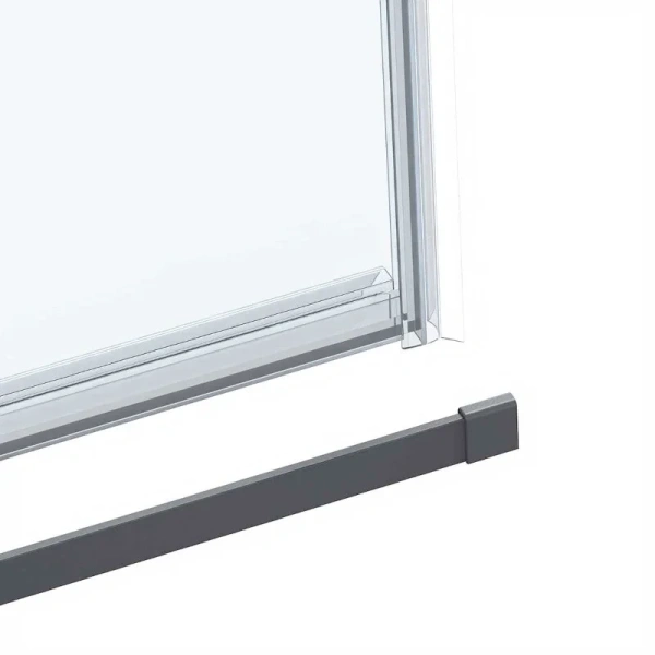 Душевой уголок Vincea Como Soft 110х100 см профиль вороненая сталь VSR-1CS1011CLGM (детальная фотография), другие