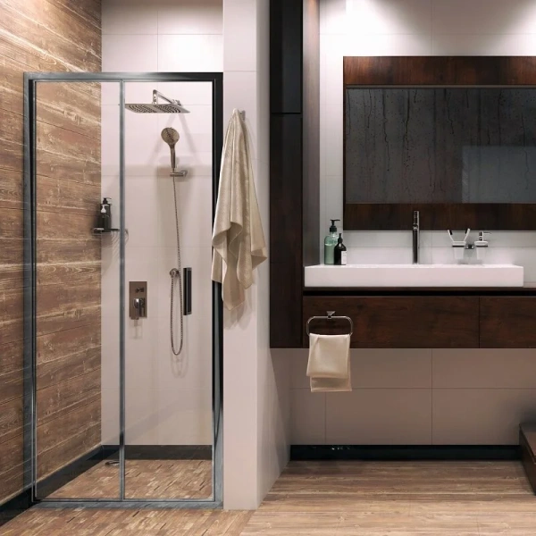 Душевая дверь WasserKRAFT Weser 90 см профиль хром 78F04 (детальная фотография), хром