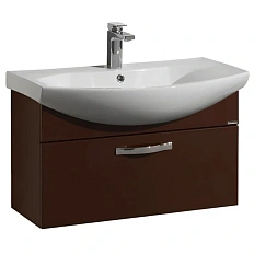Тумба под раковину подвесная Акватон Ария 80 коричневая